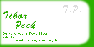 tibor peck business card